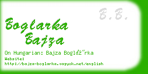 boglarka bajza business card